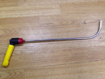 Фото Крючок с поворотной ручкой,PR-1B Platinum Длина 50 см,длина загиба 10 см, угол загиба 75º. Ø8 мм.