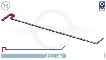 Фото Крючок со стандартным загибом, стандартный кончик (длина 120 см, длина загиба 120 мм, Ø 16 мм)