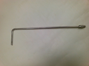 Фото Крючок дверной, плоский, без ручки (длина 38 см, угол загиба 90º, длина загиба 75 мм, Ø 8 мм)