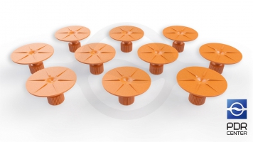 Фото Клеевые грибки круглые, оранжевые (Ø 35 mm) (комплект из 10-ти штук)