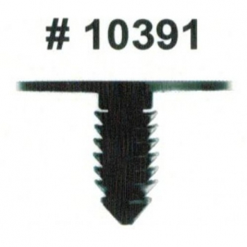 Фото Комплект клипс для автомобилей Chrysler, черные, 50 штук (Ø отверстия 6.3 мм, Ø шляпки 25.4 мм)