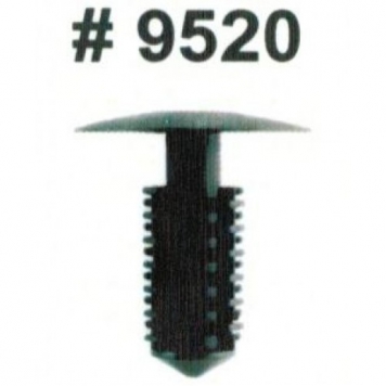 Фото Комплект клипс для автомобилей GM, черные, 25 штук (Ø отверстия 8 мм, Ø шляпки 5/8")