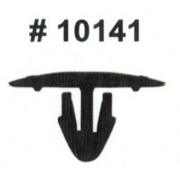 Фото Комплект клипс для автомобилей Toyota, черные, 15 штук (Ø отверстия 7 мм, Ø шляпки 25 мм)