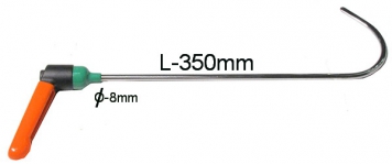 Фото Крючок с поворотной ручкой,PR-13 Platinum Длина 50 см,длина загиба 17 см, угол загиба 135º. Ø8 мм.