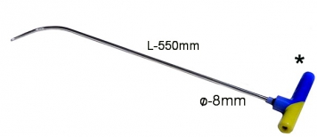 Фото Инструмент с поворотной ассиметричной ручкой №PRTa-1 Platinum Длина 70 см,длина загиба 12 см,у гол загиба 75°. Ø8 мм.