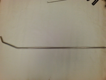 Фото Крючок с двойным загибом, плоский (длина 120 см, длина 1 загиба 15 см, длина 2 загиба 6 см, угол загиба 65°, Ø 13 мм, без ручки)